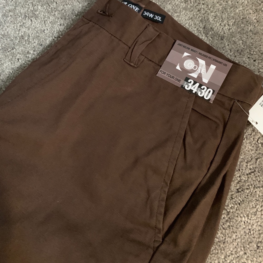 Brown khaki pants. Never worn.